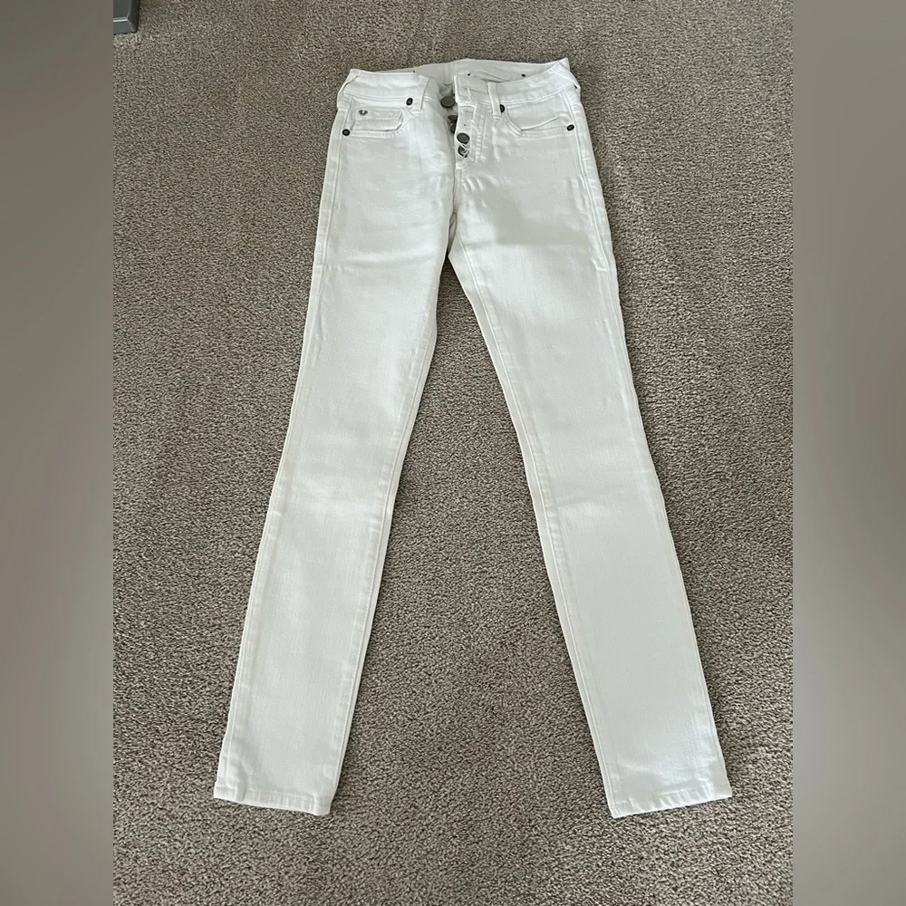 True Religion Jennie Row White Button Fly Jeans – Size 24 - Picture 2 of 11